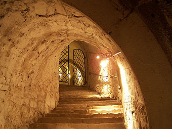 Blick in die Kellergewlbe der Albrechtsburg (nur im Rahmen von Sonderfhrungen zu besichtigen)